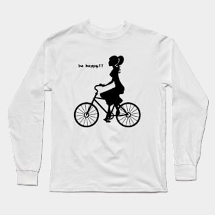 Minimal Happy Life Design Long Sleeve T-Shirt